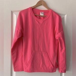 Girls Pink Soffe Sweatshirt with Front Pockets